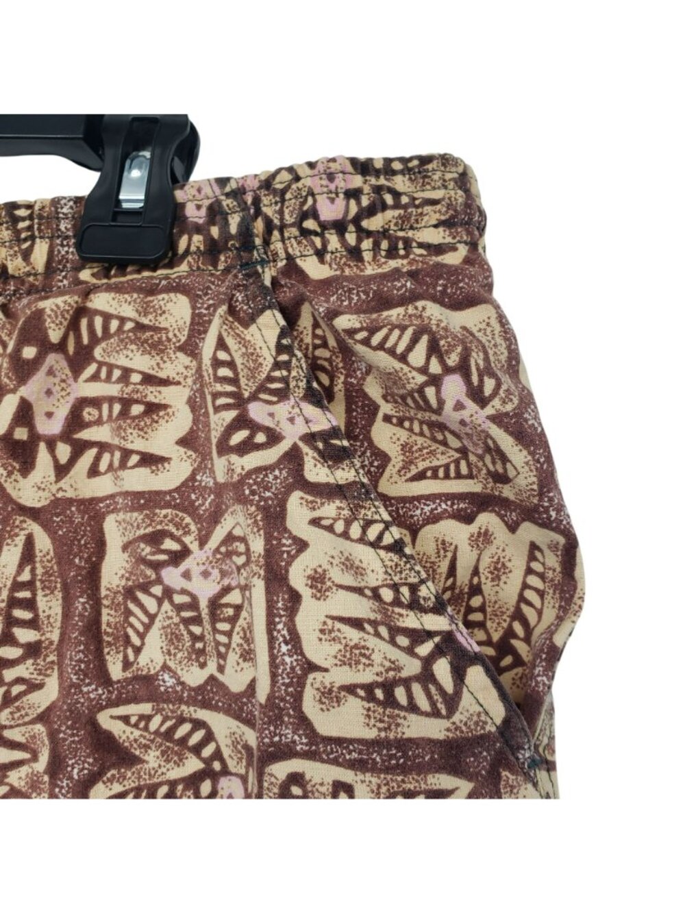 Vintage 1990s Mervyns Cheetah Brand Swim Shorts Mesh Lined Brown Print Retro - Picture 9 of 11